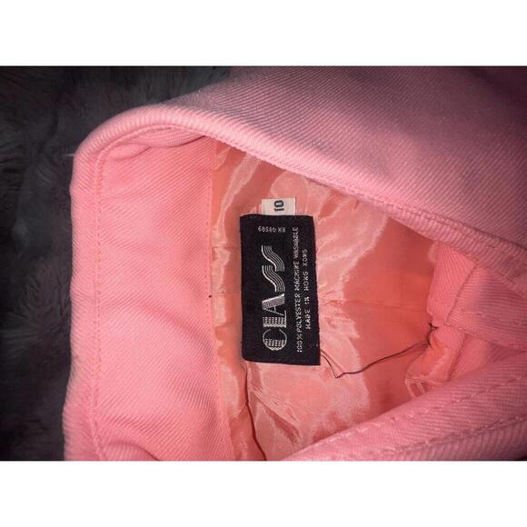 Vintage 70s Pink Collared Skirt Suit Set - Belted Waist - Picture 10 of 15